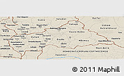 Shaded Relief Panoramic Map of Central African Republic