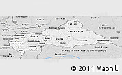 Silver Style Panoramic Map of Central African Republic