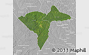 Satellite 3D Map of Sangha, lighten, desaturated