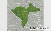 Satellite 3D Map of Sangha, lighten, semi-desaturated