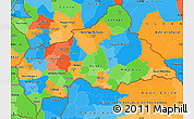 Political Simple Map of Central African Republic