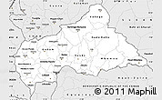 Silver Style Simple Map of Central African Republic