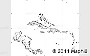 Blank Simple Map of Central America, cropped outside, no labels