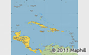 Savanna Style Simple Map of Central America