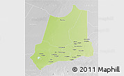 Physical 3D Map of Batha, lighten, desaturated