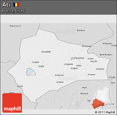 Silver Style 3D Map of Ati