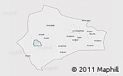 Silver Style 3D Map of Ati, single color outside
