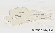 Shaded Relief Panoramic Map of Ati, lighten