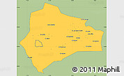 Savanna Style Simple Map of Ati, single color outside