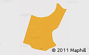 Political 3D Map of Djedaa, cropped outside