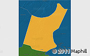 Political 3D Map of Djedaa, darken