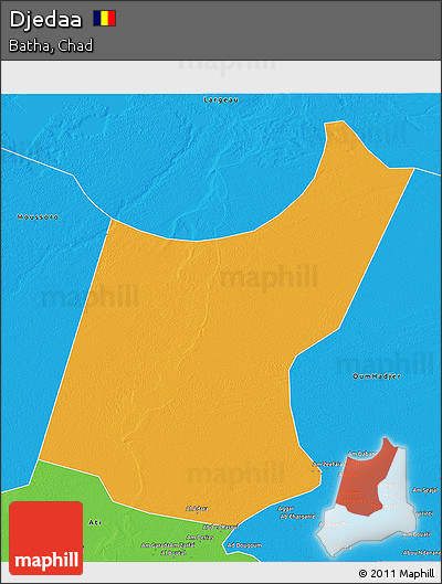 Political 3D Map of Djedaa