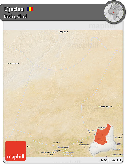Satellite 3D Map of Djedaa