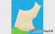 Satellite 3D Map of Djedaa, political outside