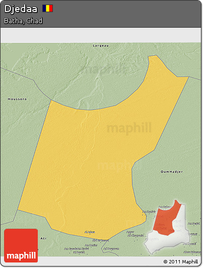 Savanna Style 3D Map of Djedaa