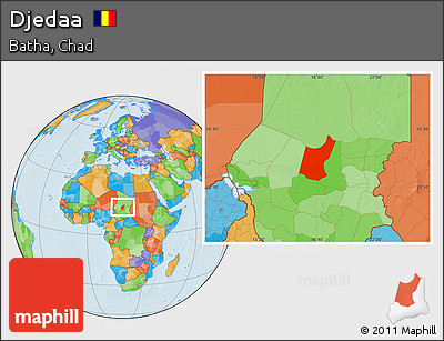 Political Location Map of Djedaa