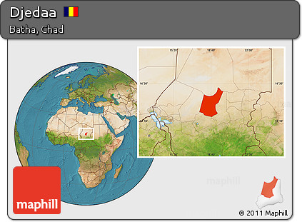 Satellite Location Map of Djedaa