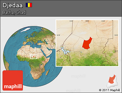 Satellite Location Map of Djedaa