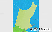 Physical Map of Djedaa, political outside