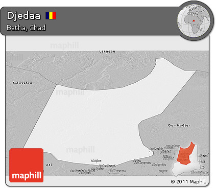 Gray Panoramic Map of Djedaa