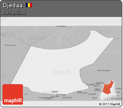 Gray Panoramic Map of Djedaa