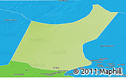 Physical Panoramic Map of Djedaa, political outside