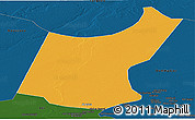 Political Panoramic Map of Djedaa, darken