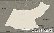 Shaded Relief Panoramic Map of Djedaa, darken