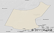 Shaded Relief Panoramic Map of Djedaa, desaturated