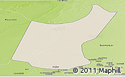 Shaded Relief Panoramic Map of Djedaa, physical outside
