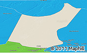 Shaded Relief Panoramic Map of Djedaa, political outside