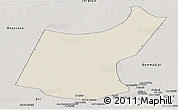 Shaded Relief Panoramic Map of Djedaa, semi-desaturated