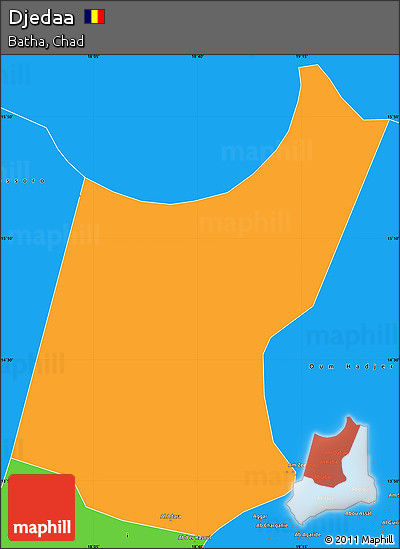 Political Simple Map of Djedaa