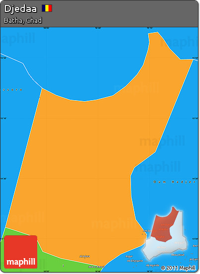 Political Simple Map of Djedaa