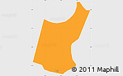 Political Simple Map of Djedaa, single color outside