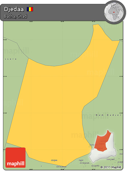 Savanna Style Simple Map of Djedaa