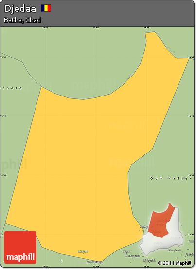Savanna Style Simple Map of Djedaa