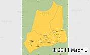 Savanna Style Simple Map of Batha, single color outside