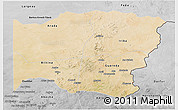 Satellite 3D Map of Biltine, desaturated