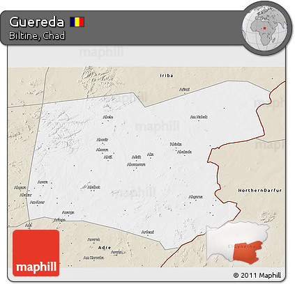Classic Style 3D Map of Guereda