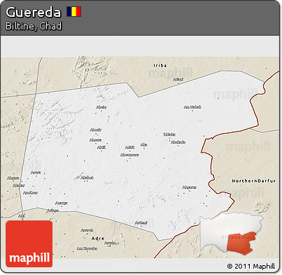 Classic Style 3D Map of Guereda
