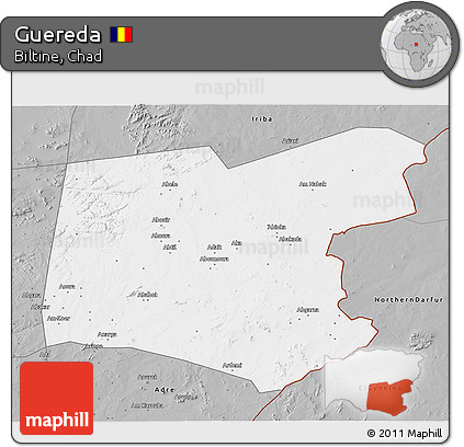 Gray 3D Map of Guereda