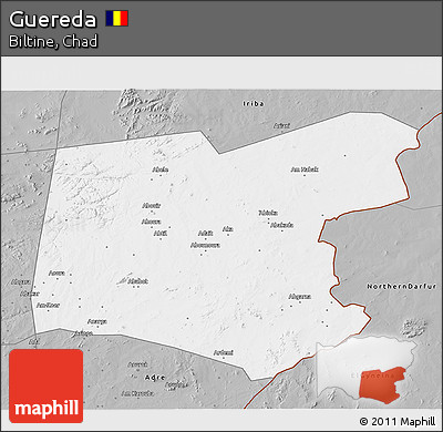 Gray 3D Map of Guereda