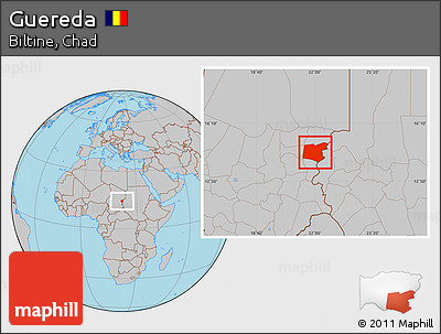 Gray Location Map of Guereda