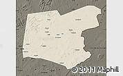 Shaded Relief Map of Guereda, darken