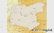 Shaded Relief Map of Guereda, physical outside