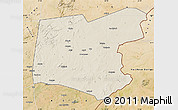 Shaded Relief Map of Guereda, satellite outside