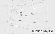 Silver Style Map of Guereda, single color outside