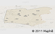 Shaded Relief Panoramic Map of Guereda, lighten