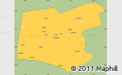 Savanna Style Simple Map of Guereda, single color outside